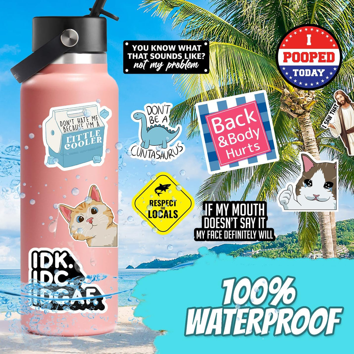 Hjemix | Sett med 130 Morsomme Sitater Klistremerker