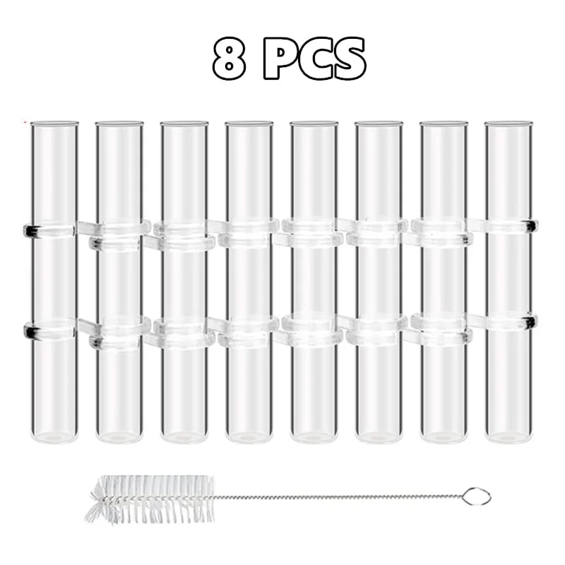 Hjemix | Fleksible Blomster Vaser med Hengsler | Moderne Glassrør Vase