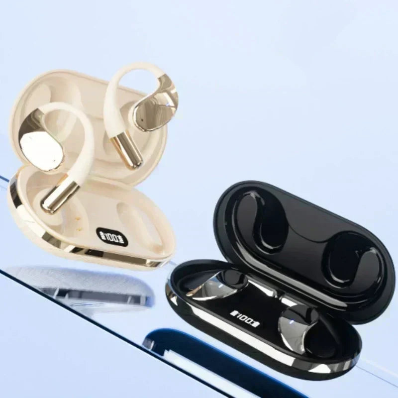 Hjemix | Trådløse ørepropper med åpent øre og LED-skjerm