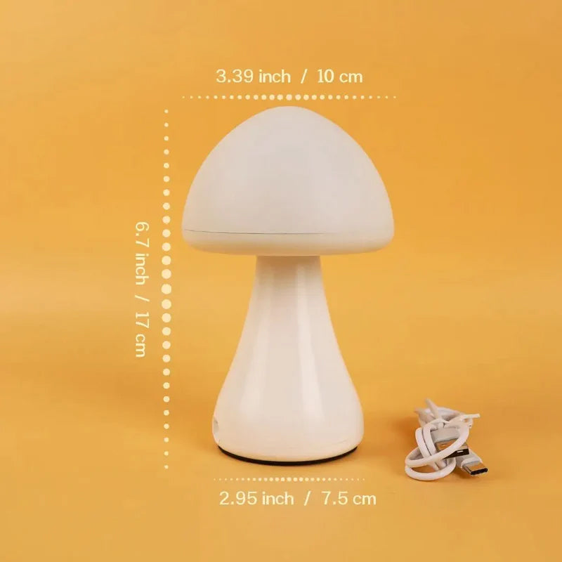 Hjemix | LED oppladbar berørings-sopp skrivebordslampe