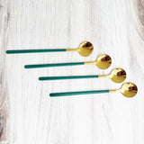 Hjemix | Trendy espresso- og dessertskje-sett med 4 deler