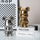 Hjemix | Fargerik Keramikk Bjørn Skulptur og Statue Sparegris Skrivebords Ornament