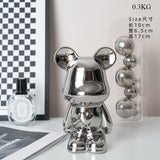 Hjemix | Fargerik Keramikk Bjørn Skulptur og Statue Sparegris Skrivebords Ornament