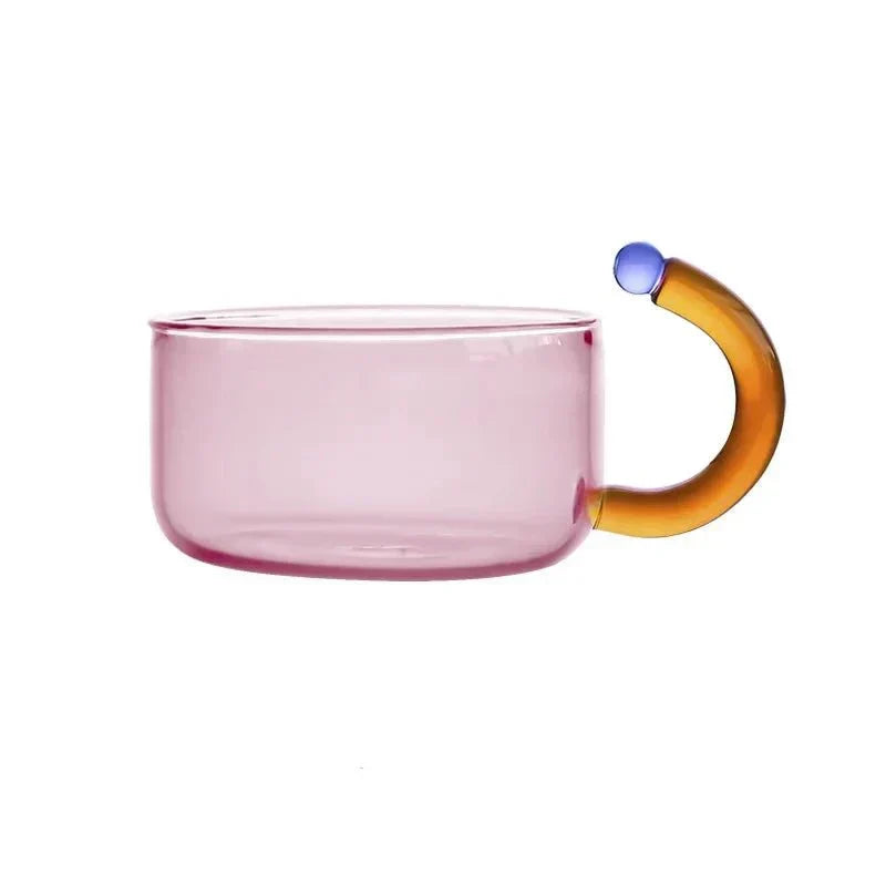 Hjemix | Kontrastfarget Glass Tekanne Sett – Stilig & Varmeresistent Design