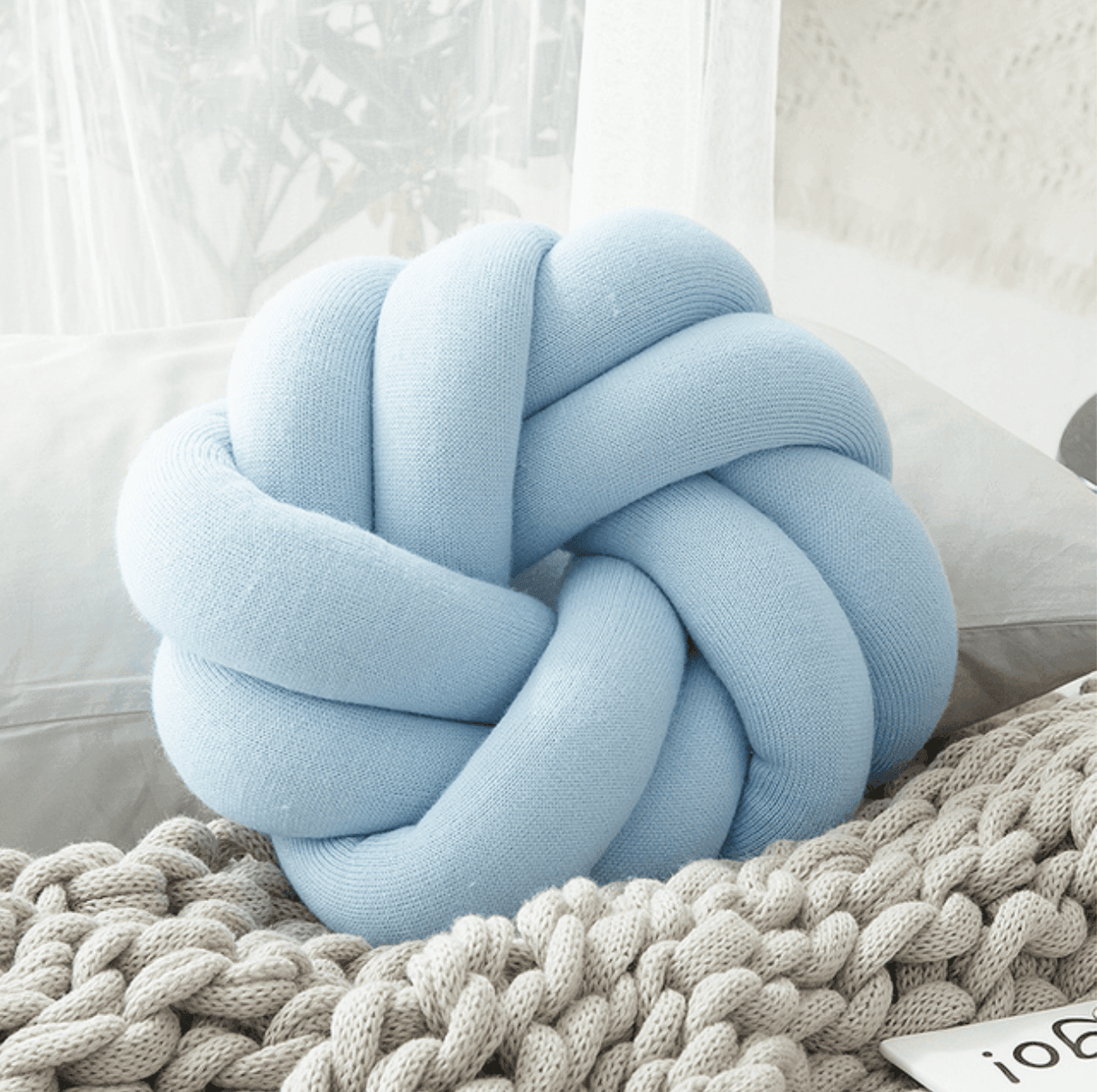 Hjemix | Kreativ bomulls knute ball pute