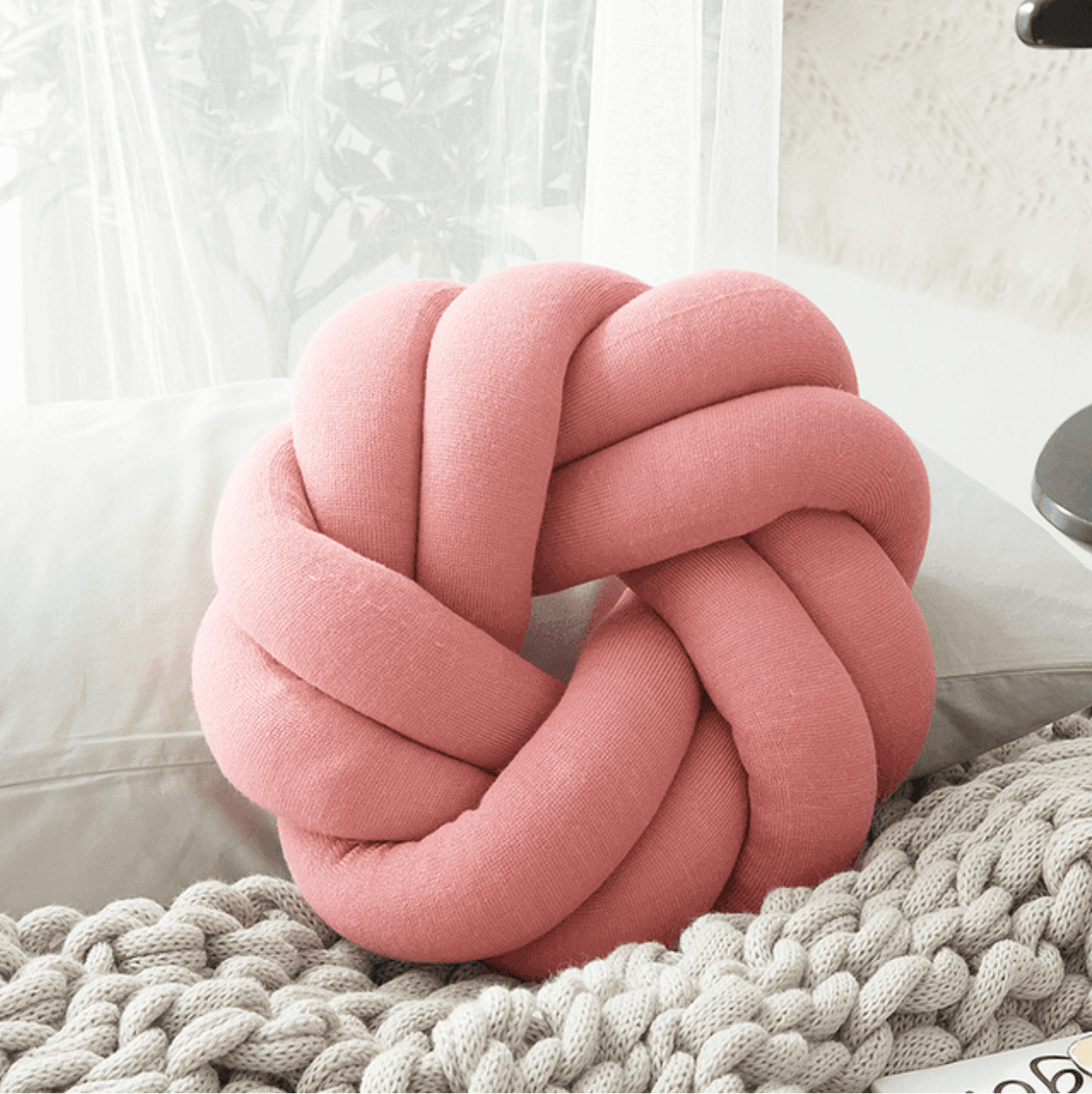 Hjemix | Kreativ bomulls knute ball pute