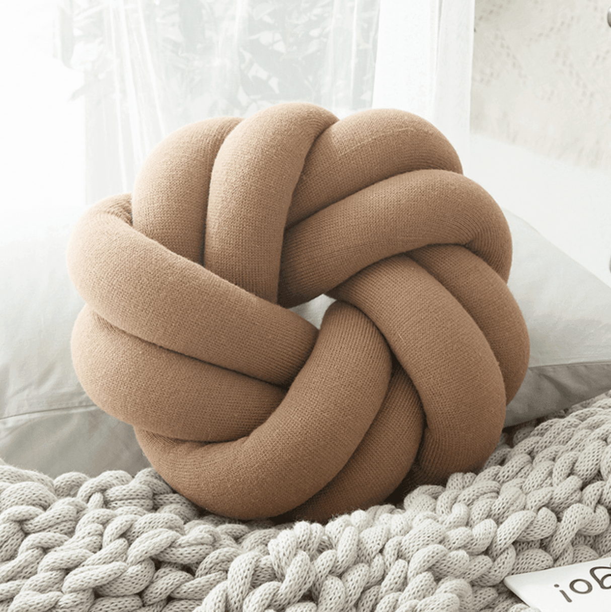 Hjemix | Kreativ bomulls knute ball pute