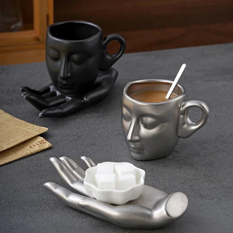 Hjemix | Kaffe koppsett med minimalistisk ansiktsform