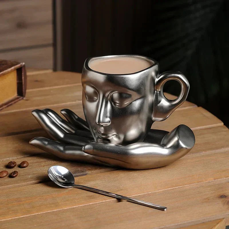 Hjemix | Kaffe koppsett med minimalistisk ansiktsform