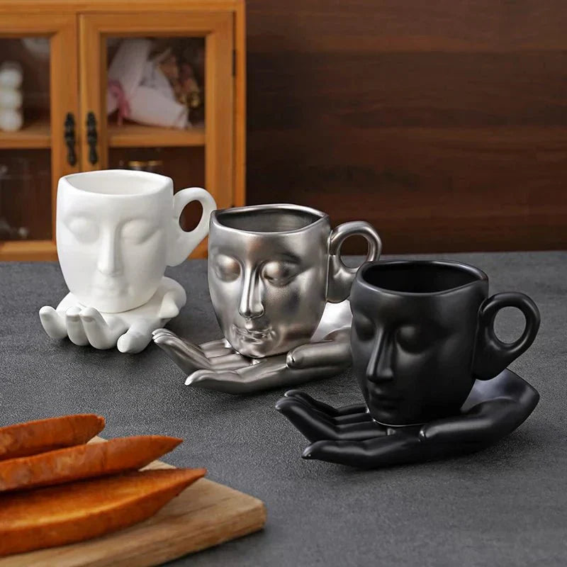 Hjemix | Kaffe koppsett med minimalistisk ansiktsform