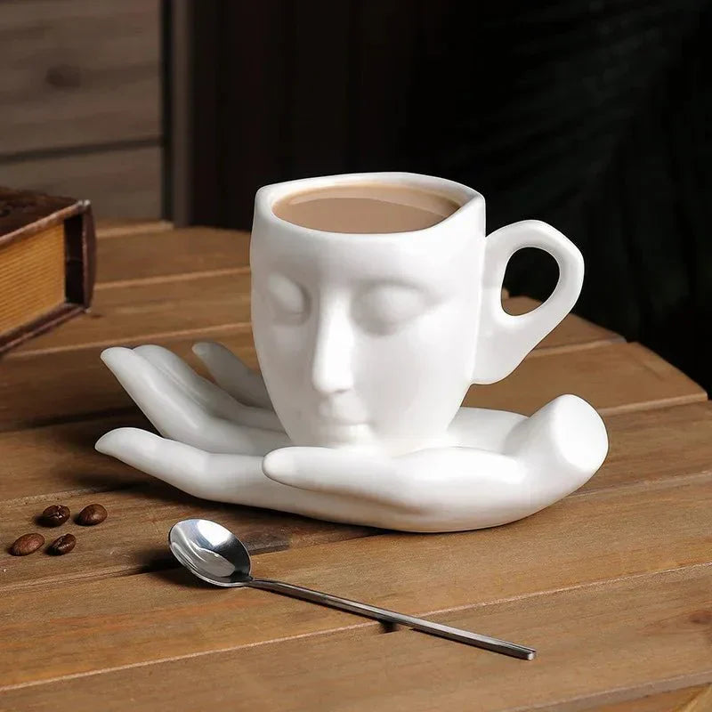 Hjemix | Kaffe koppsett med minimalistisk ansiktsform