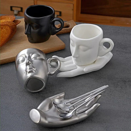 Hjemix | Kaffe koppsett med minimalistisk ansiktsform