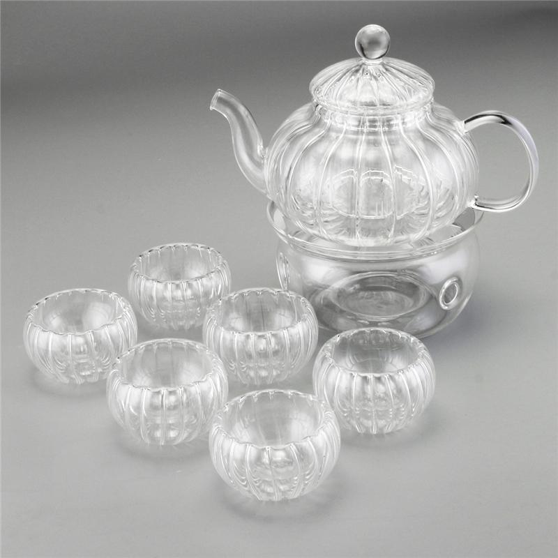 Hjemix | Krystallklar Glass Tekanne Sett