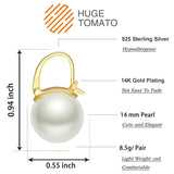 Hjemix | Svart Perle Øredobber Tilgjengelig i Hvit Champagne Grå Gull og Svart Perle Dangle Øredobber