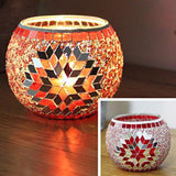 Hjemix | Europeisk Retro Glass Mosaic Tealight Holder