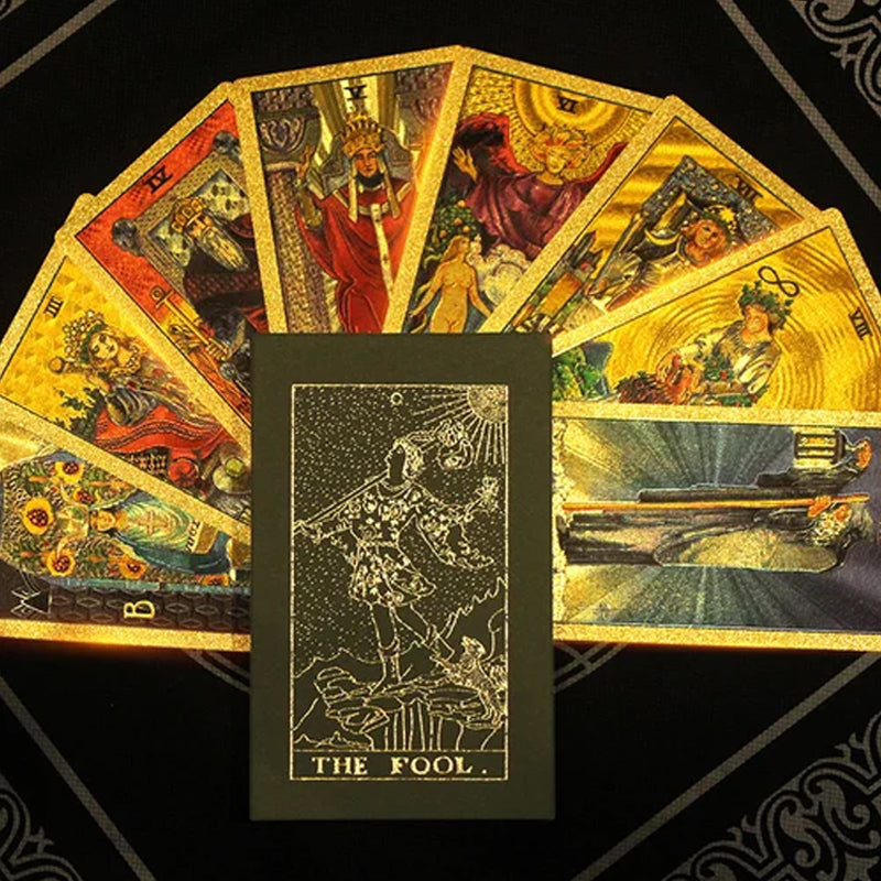Hjemix | Utforsk den mystiske verden av tarot Gullfarget tarot