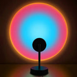 Hjemix | l Stillegant Retro Bordlampe med Solnedgang