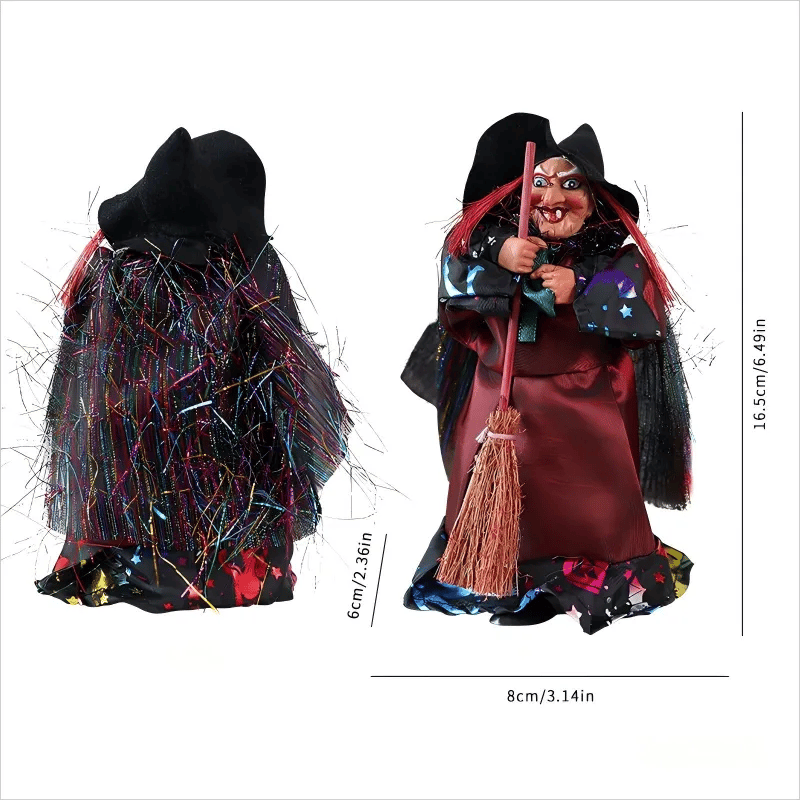 Hjemix | Halloween heks dukke statue dekorasjon skrivebord