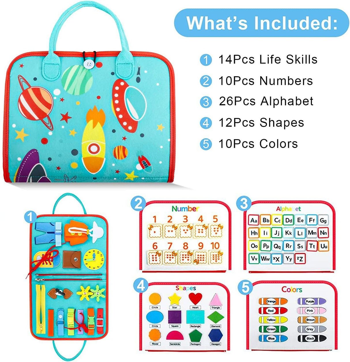 Hjemix | Småbarn Busy Board | Førskole læringsaktiviteter |