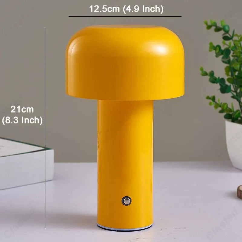 Hjemix | Italiensk designer sopp bordlampe nattlys - bærbar trådløs berøringslampe