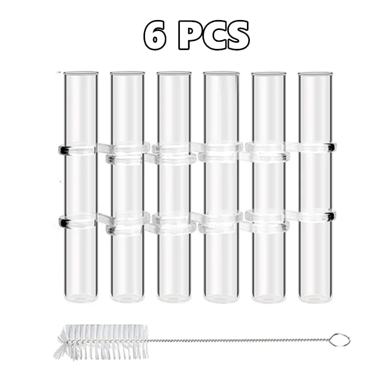 Hjemix | Fleksible Blomster Vaser med Hengsler | Moderne Glassrør Vase