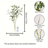 Hjemix | Belyst Oliventre LED Lampe – Moderne Dekor for Festlige Anledninger, Bryllup, Bursdager og Feststemning, Ideell for Spisebord, Skap eller Kafé Dekor