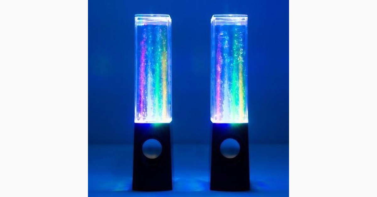 Hjemix | LED Fargerik Dansende Vannfontene Høyttaler – Bærbar!