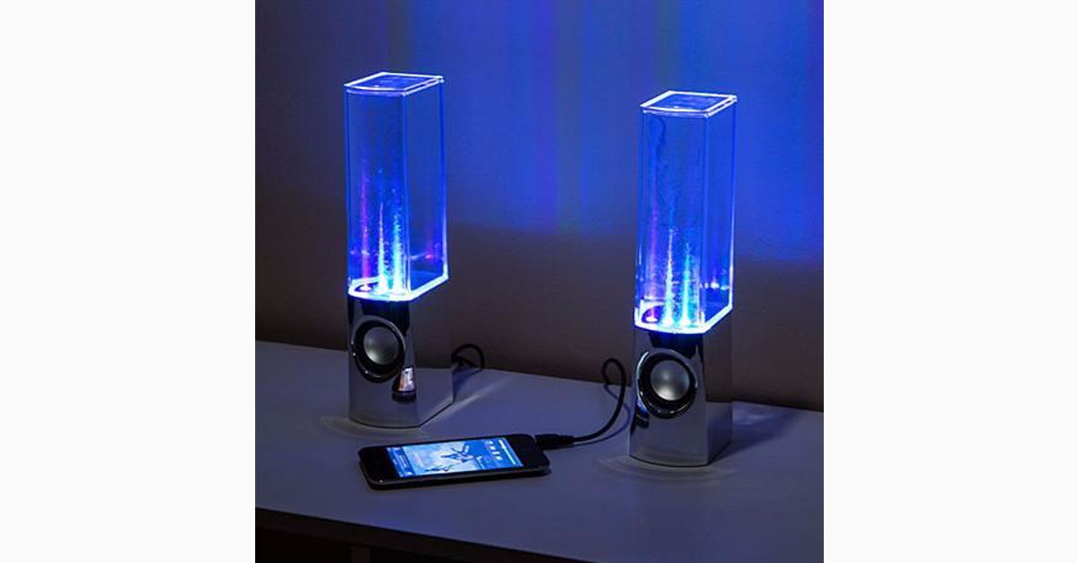 Hjemix | LED Fargerik Dansende Vannfontene Høyttaler – Bærbar!