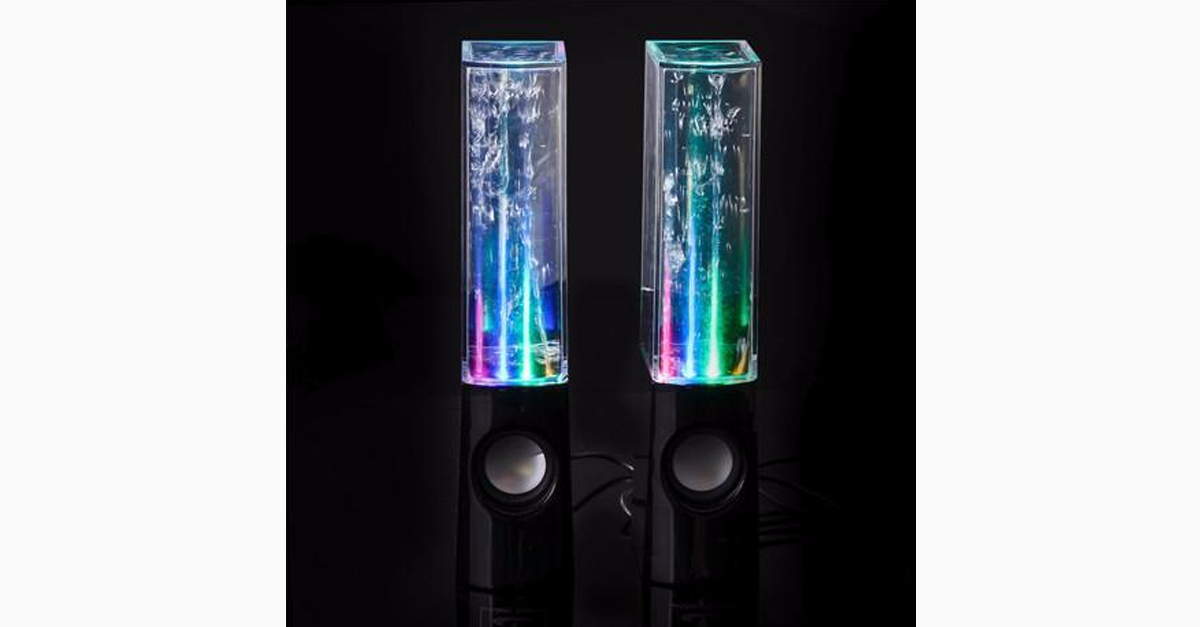 Hjemix | LED Fargerik Dansende Vannfontene Høyttaler – Bærbar!