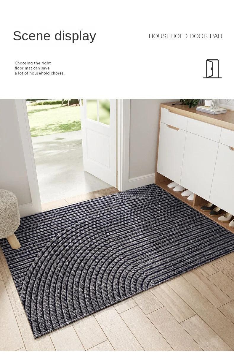 Hjemix | Moderne, nordisk stil PVC dørmatte │ Sklisikker dørmatte for inngangsområdet │ Sandfjernende fotmatte