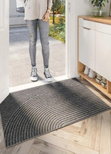 Hjemix | Moderne, nordisk stil PVC dørmatte │ Sklisikker dørmatte for inngangsområdet │ Sandfjernende fotmatte