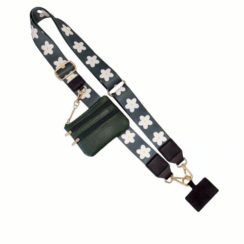 Hjemix | Justerbar telefon lanyard crossbody stropp med lommebok