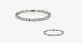 Hjemix | Diamond Eternity Armbånd i Sølvfarge - Rundt Klipt Diamant Zirkon-Steiner - La Deg Se Fantastisk Ut