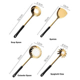 Hjemix | Gyldne Kjøkkenredskaper med Stativ