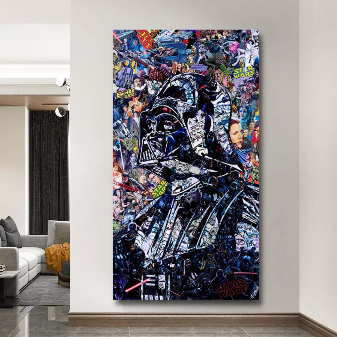 Hjemix | Disney Star Wars Plakat Darth Vader Lerretsveggkunst - Veggdekorasjon - Berømt Veggkunst