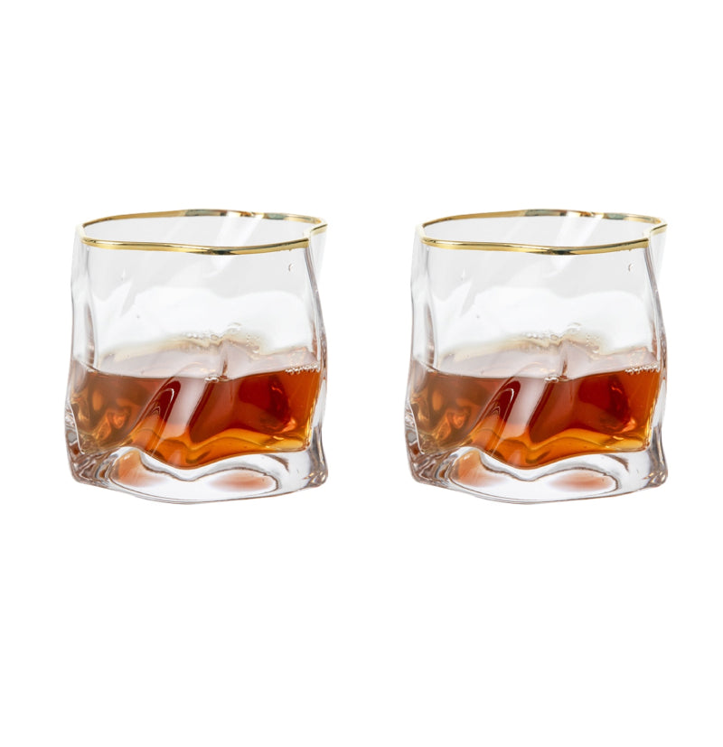 Hjemix | Forvrengt Tekstur Whisky Glass Sett
