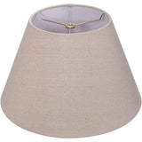 Hjemix | Medium lampeskjerm, fat stoff lampeskjerm for bordlampe og gulvlampe, 7x13x7.8 tommer, naturlig ventilert lin, håndlaget, edderkopp (hvit)