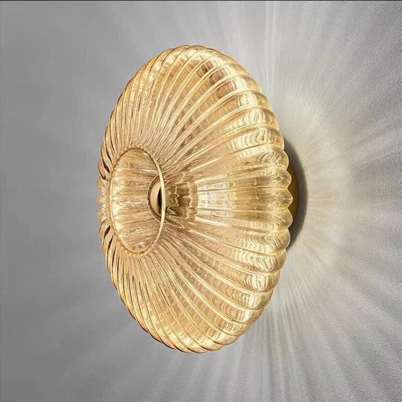 Hjemix | NimbusFlux - Glassvegglampe med bølgete lys