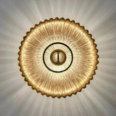 Hjemix | NimbusFlux - Glassvegglampe med bølgete lys