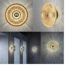 Moderne Ripple Glass Vegglampe – Designer Vegglampe for Stilige Interiører