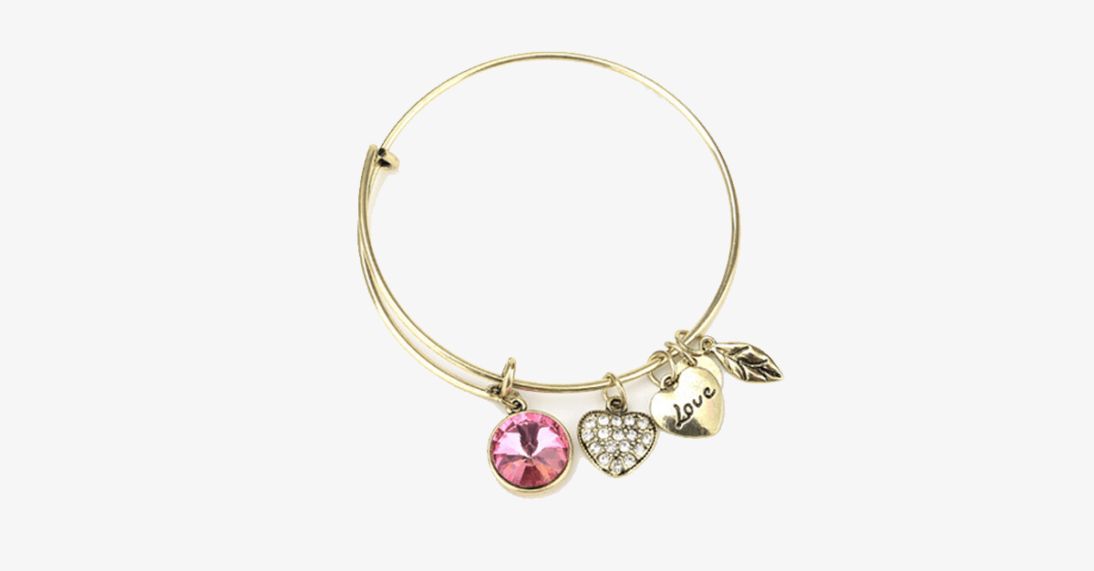 Hjemix | Oktober Fødselsstein Charms Armbånd