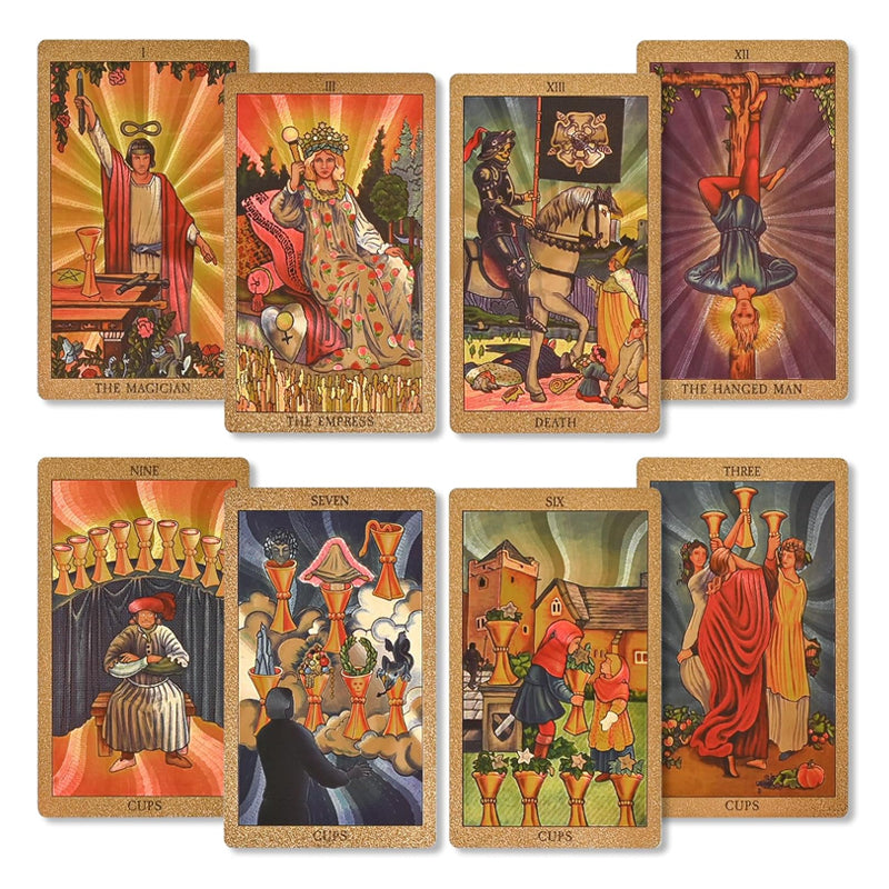 Hjemix | Utforsk den mystiske verden av tarot Gullfarget tarot