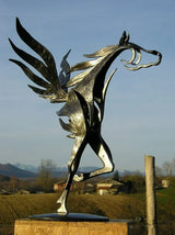 Hjemix | Moderne Metall Hest Statue