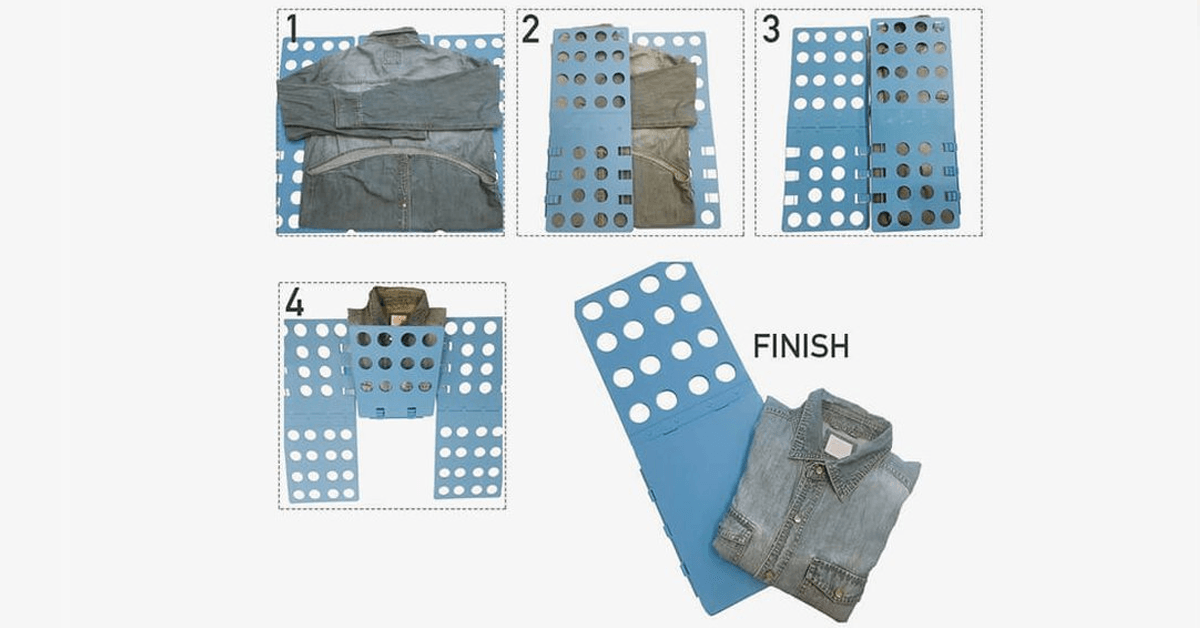 Hjemix | Enkel Foldsbar Klessorganisator - Å brette klær har aldri vært så enkelt og moro!