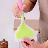 Hjemix | Premium Tamagoyaki Silikon-Spade - Varmebestandig, Non-stick med bred ergonomisk grep - Ideell for pizza, steking, grilling, pannekaker, fluorescerende grønn, Eid Al-Adha Mubarak