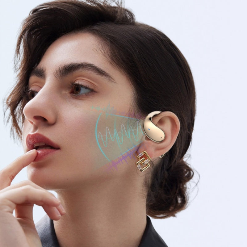 Hjemix | Trådløse ørepropper med åpent øre og LED-skjerm