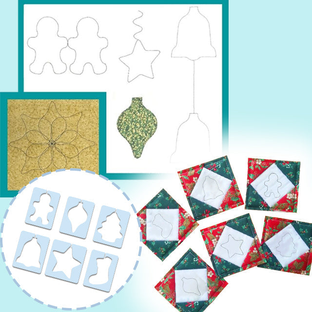 Hjemix | Julemotiv Quilt Malsett (6 STL) - Med Instruksjoner