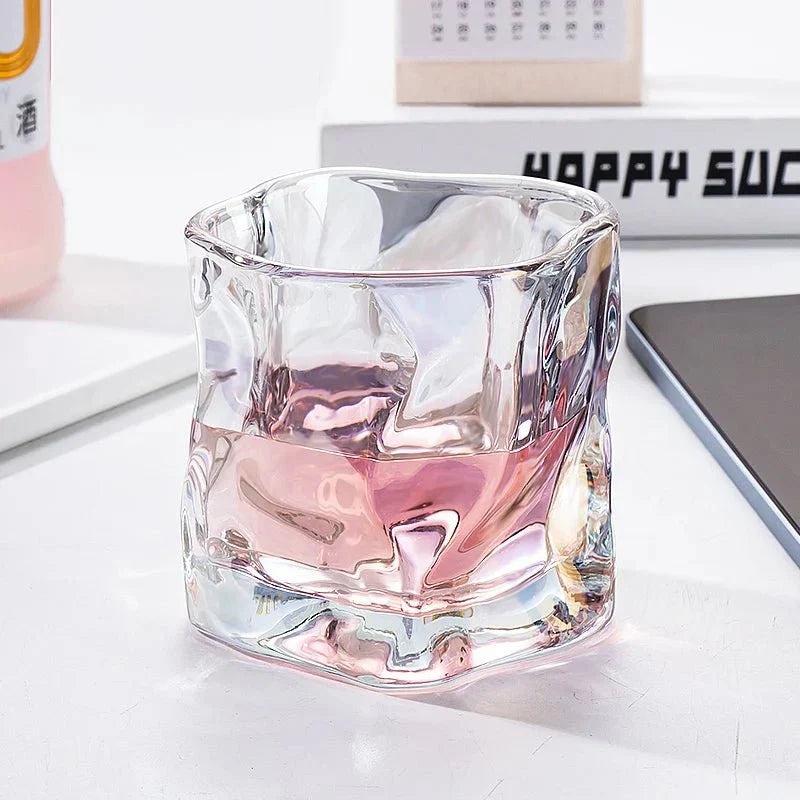 Hjemix | Elegant Glacier Ripple Whisky Glass
