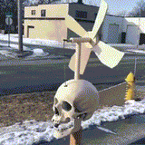 Hjemix | Iron Skull Whirligig - Hagedekor