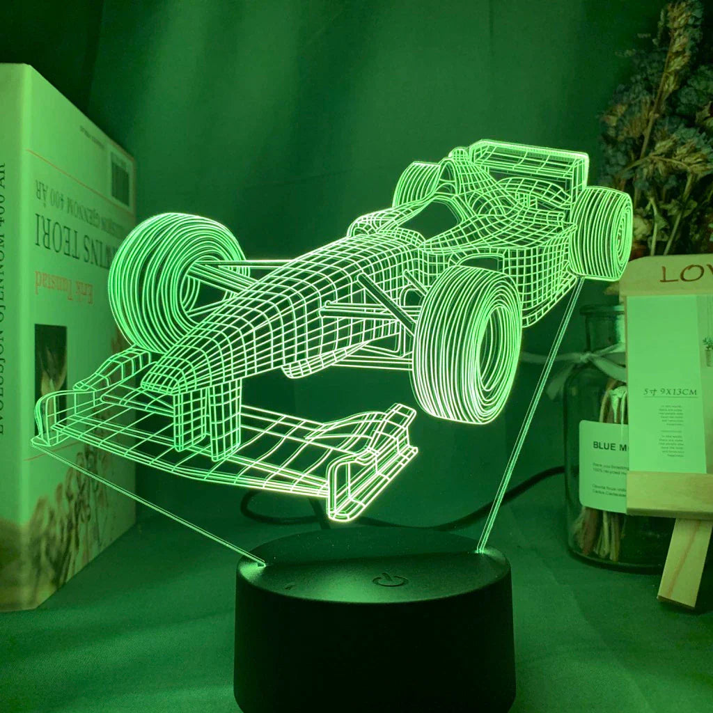Hjemix | Formel-1-3D-Illusjonslampe med fargemodus